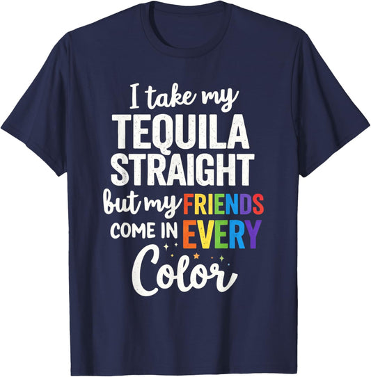 Gay Friends LGBTQ Ally Pride Support T-Shirt - T-Shirt | Navy