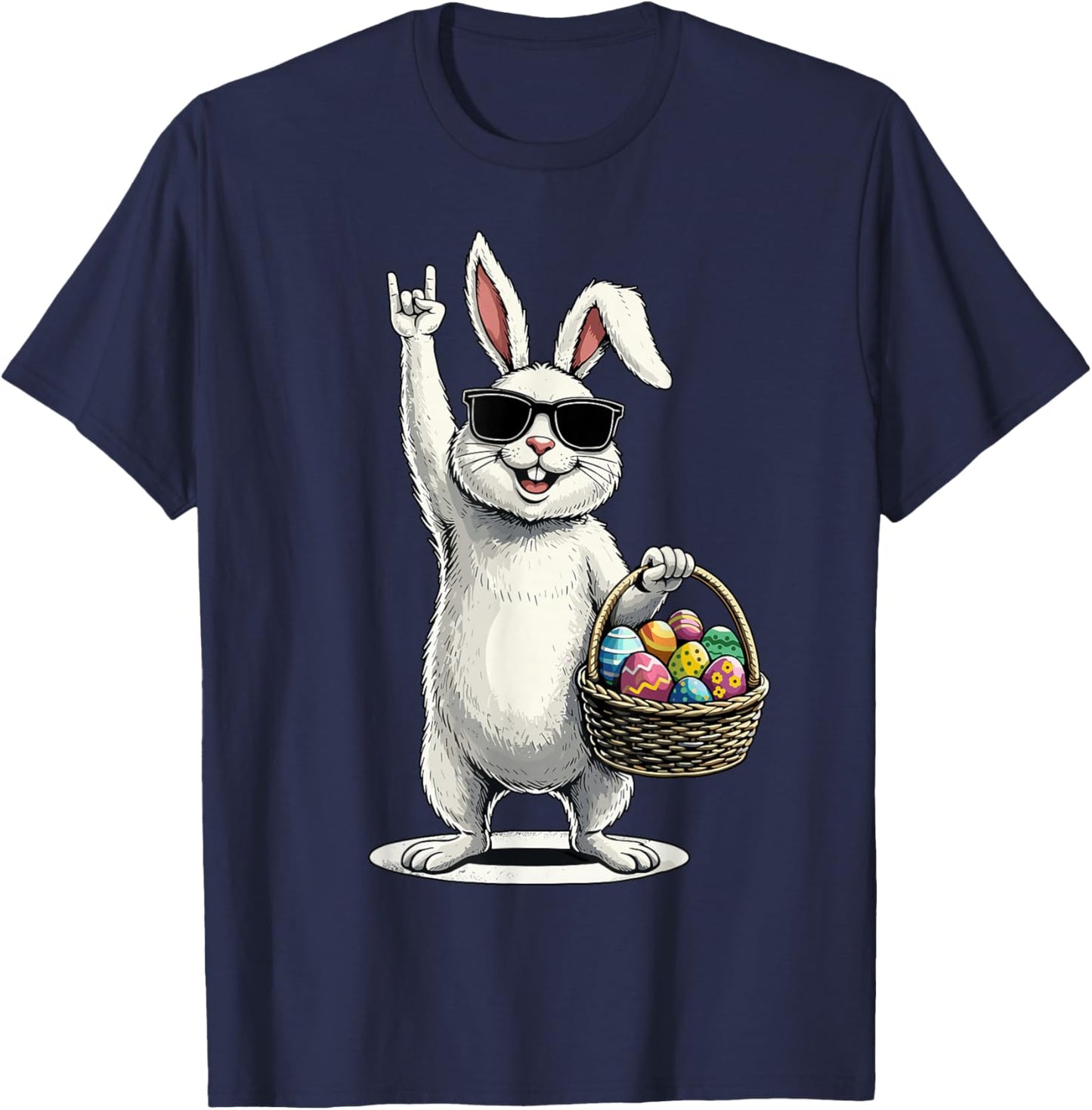 Osterhase schaukeln Ostern lustig Ostern T-Shirt - T-Shirt | Navy