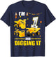 I'm 1 Year Old And Digging It 1st Birthday Construction T-Shirt - T-Shirt | Navy