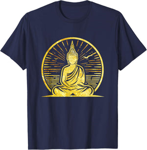 Buddha - Buddha Shirt Gift Buddhist T-Shirt - T-Shirt | Navy