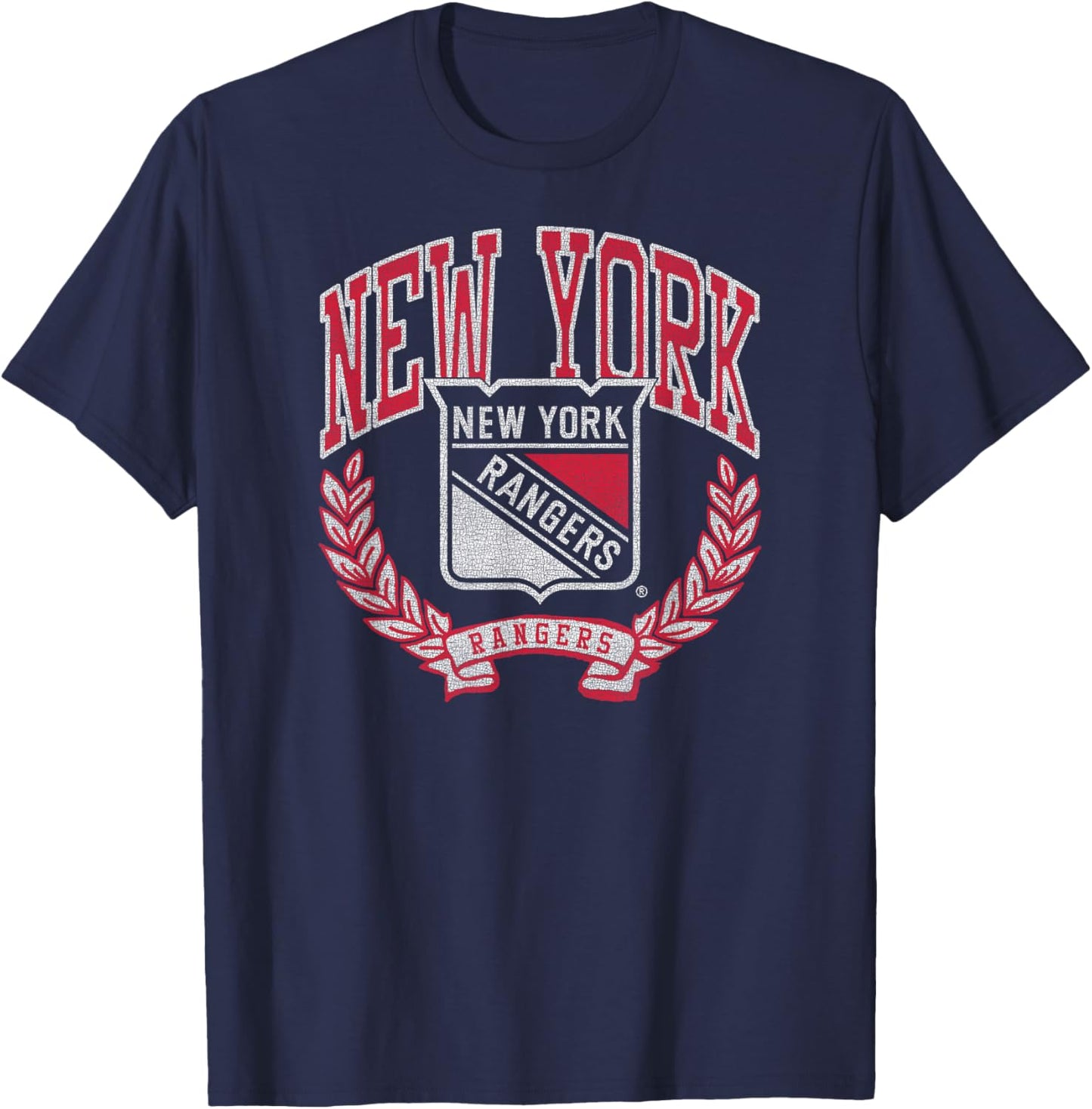 New York Rangers Vintage Victory Blue Officially Licensed T-Shirt - T-Shirt | Navy