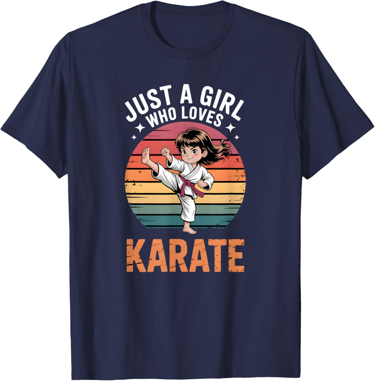 Girls Karate T-Shirt - T-Shirt | Navy