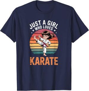 Girls Karate T-Shirt - T-Shirt | Navy