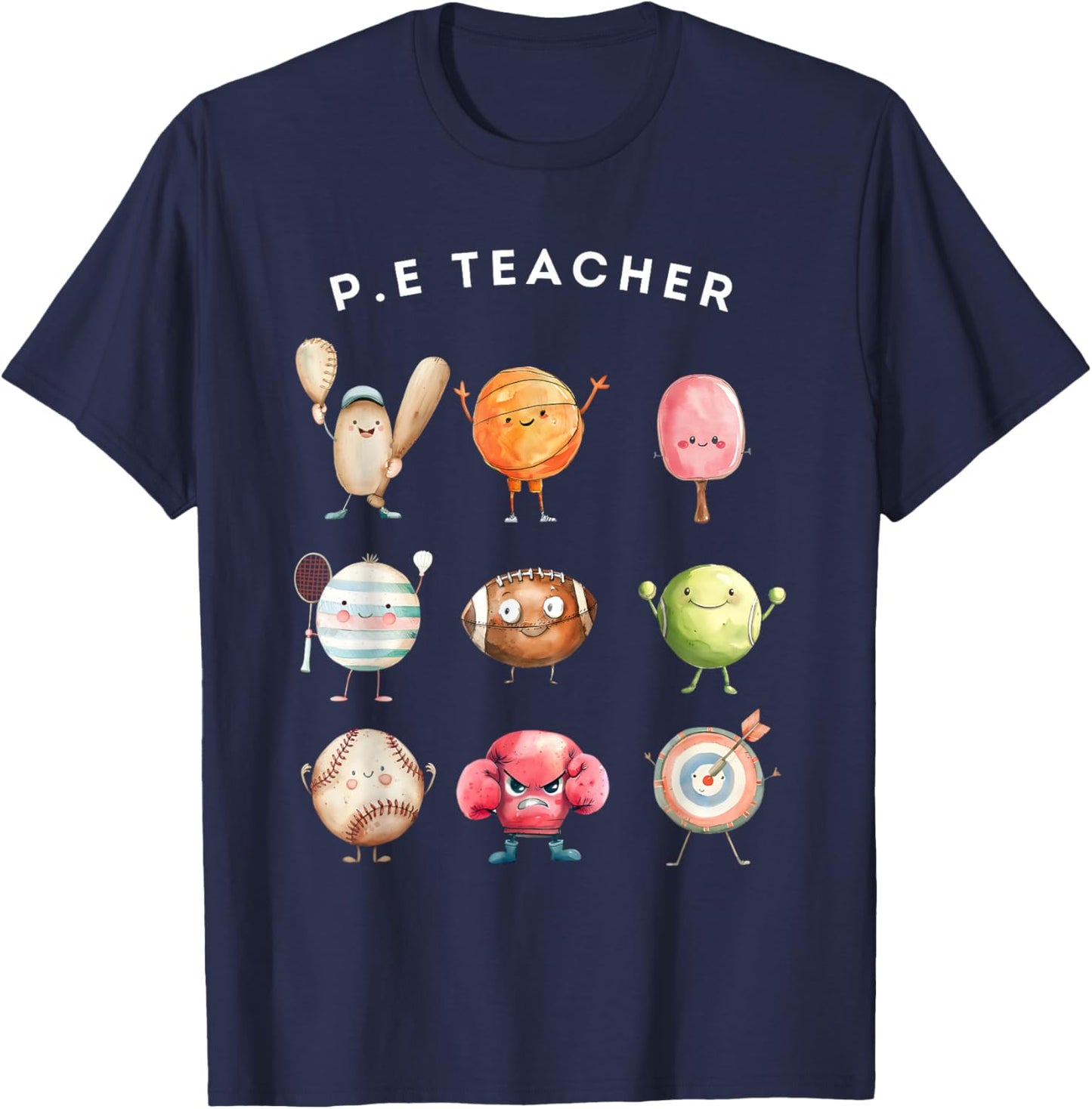 Physical Education Teacher PE Teacher Specials Back School Men Women T-Shirt - T-Shirt | Navy