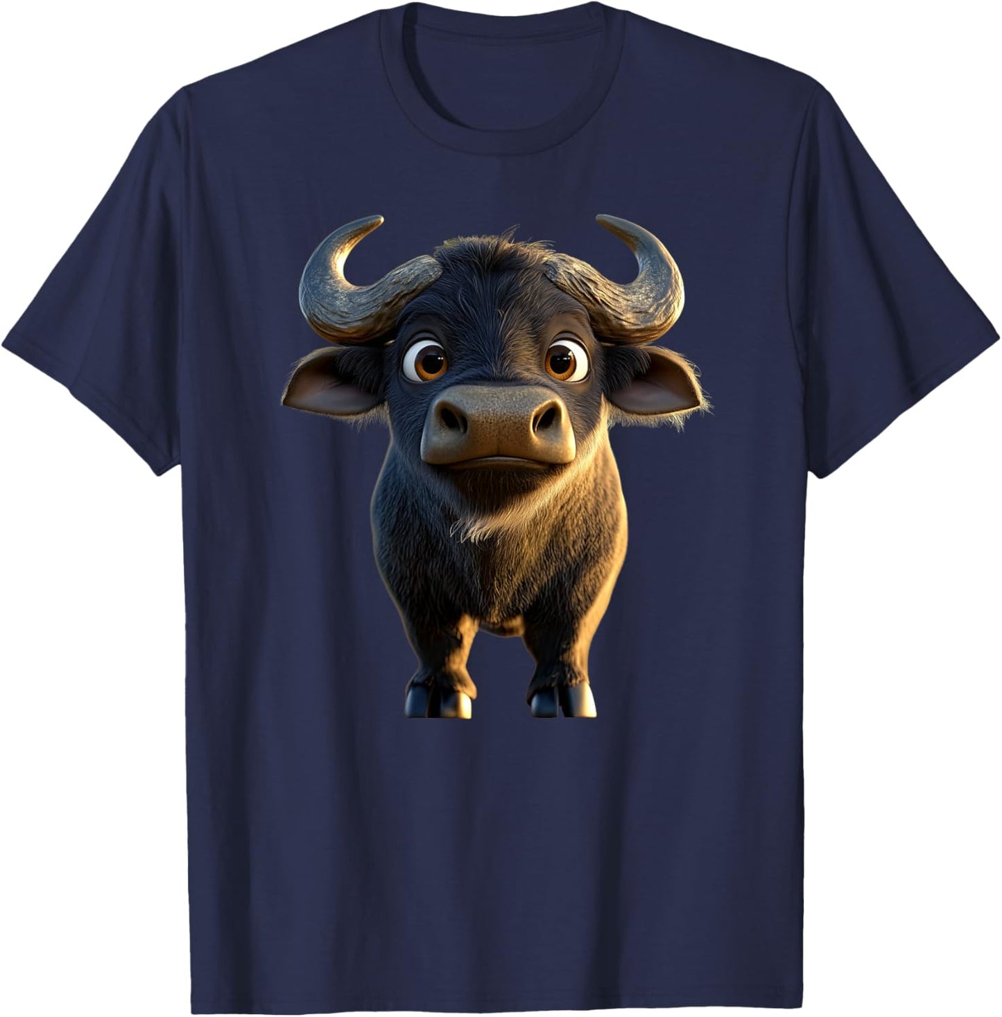 Buffle d'Afrique Buffle Noir des Savanes Afrique Buffles Haut de Gamme T-Shirt - T-Shirt | Navy