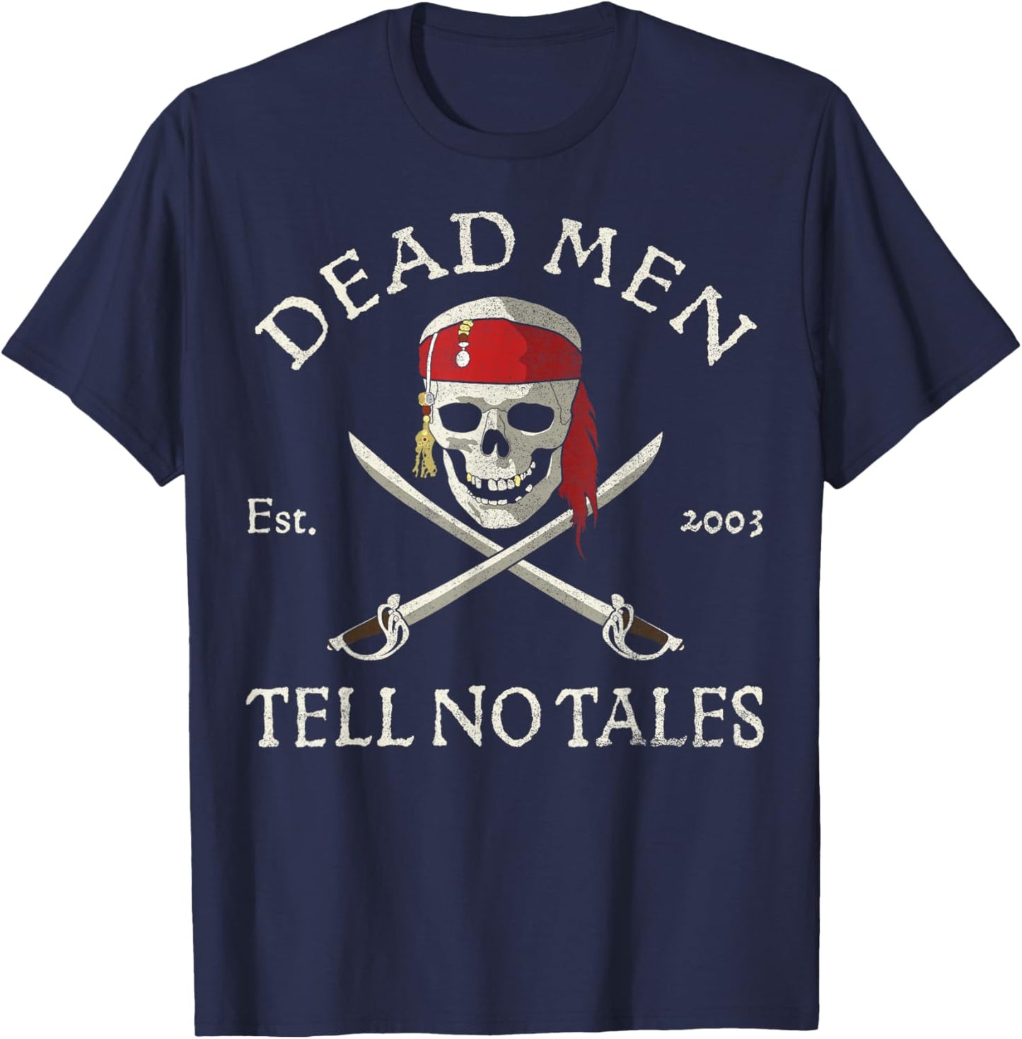 Disney Pirates of the Caribbean Dead Men Tell No Tales T-Shirt - T-Shirt | Navy