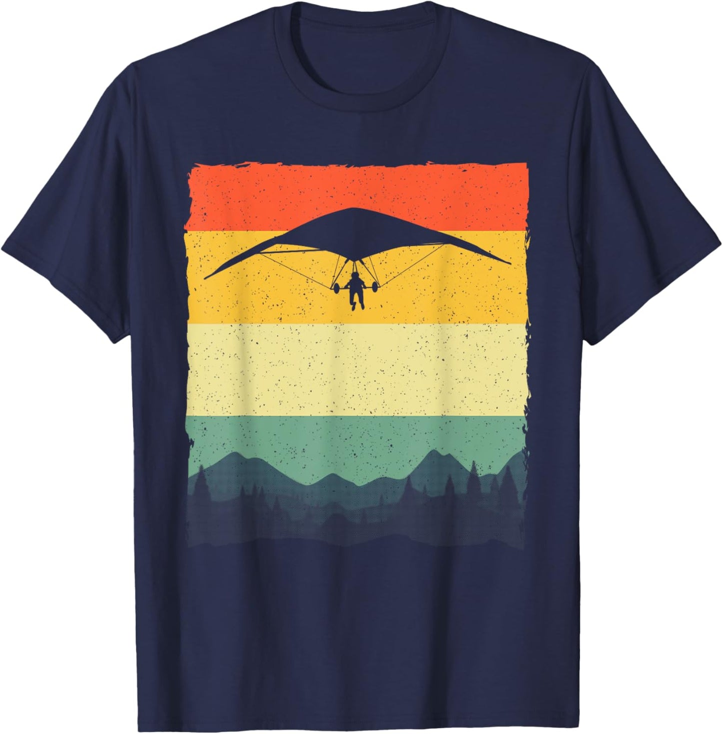 Vintage Hang Glider Design Women Hang Gliding Lover T-Shirt - T-Shirt | Navy
