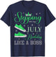 Stepping Into My July Birthday Like a Boss July B-day Party T-Shirt - T-Shirt | Navy