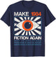 Make 1984 Fiction Again Dystopian Distressed T-Shirt - T-Shirt | Navy