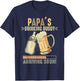 Papa's Drinking Buddy Arriving Soon To Be Dad T-Shirt - T-Shirt | Navy