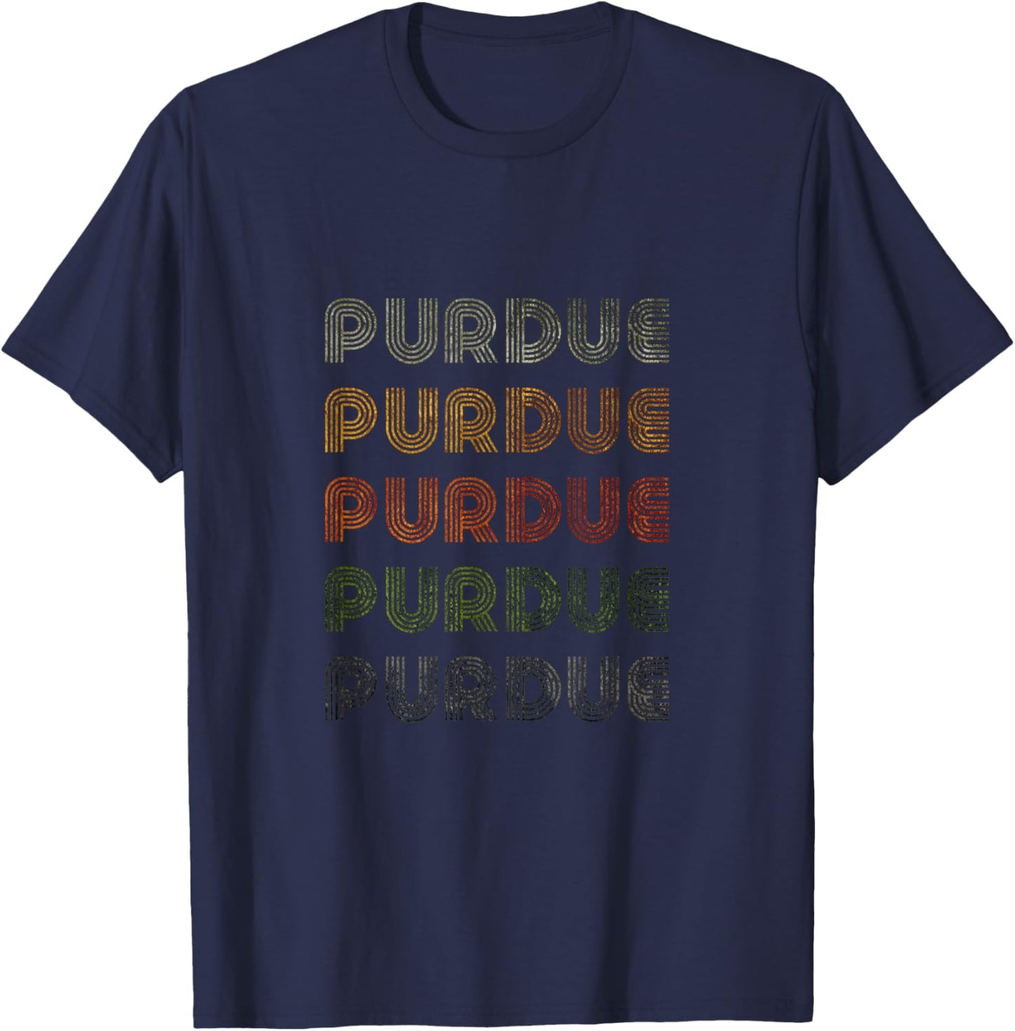 Love Heart Purdue Grunge Vintage Style Black Purdue T-Shirt - T-Shirt | Navy