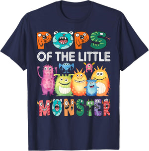 Pops Of The Little Monster Kids 1St Birthday Party T-Shirt - T-Shirt | Navy
