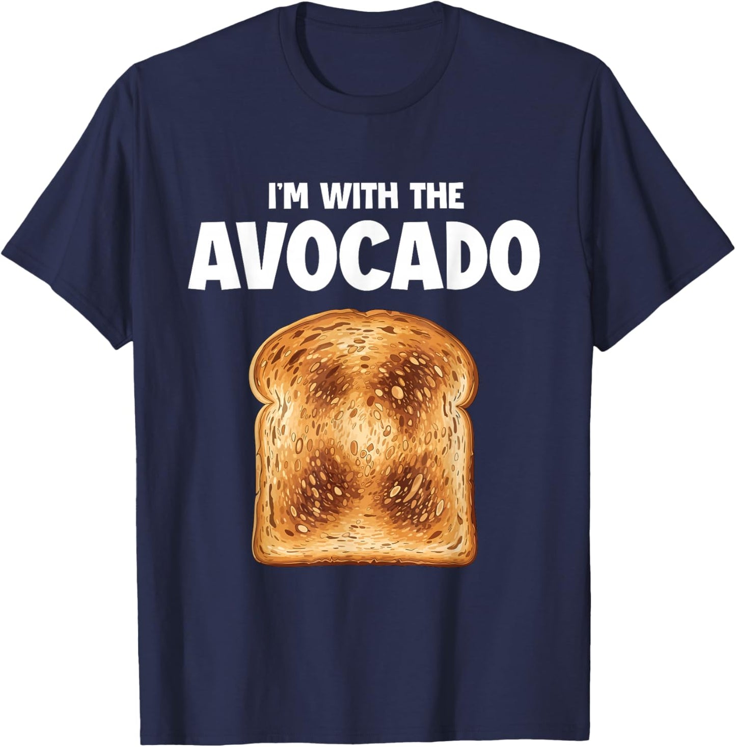 I'm with The Avocado - Matching Halloween Costume Couple T-Shirt - T-Shirt | Navy