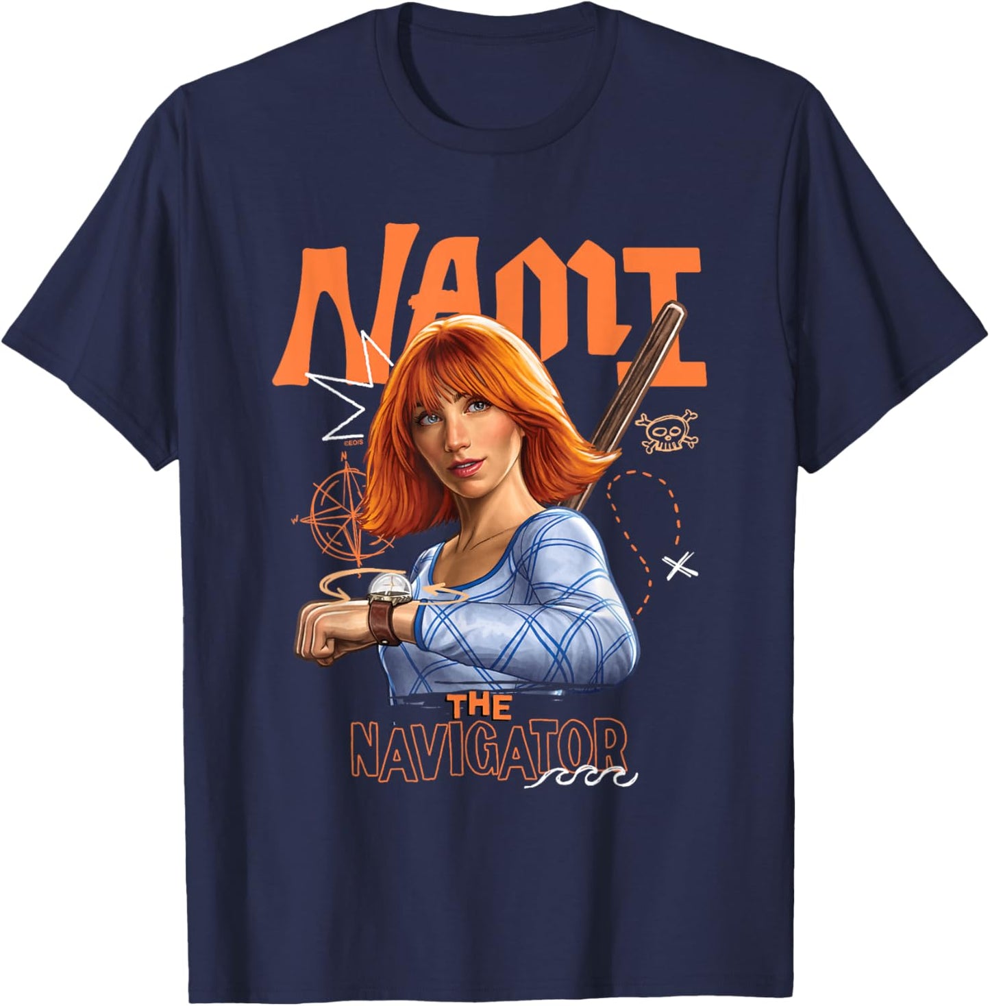 One Piece Nami The Navigator T-Shirt - T-Shirt | Navy