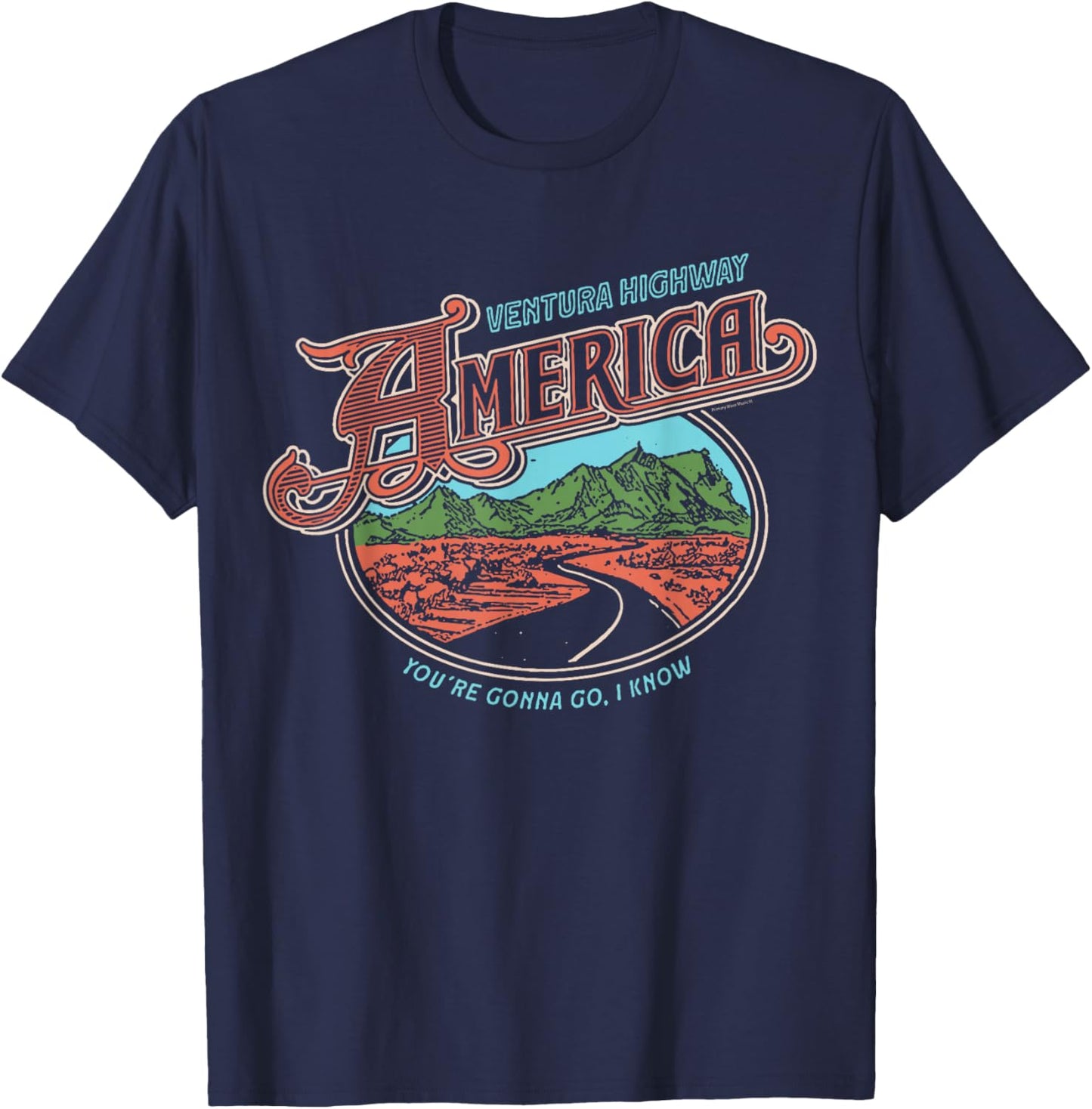 Official America the Band Ventura Highway T-Shirt - T-Shirt | Navy