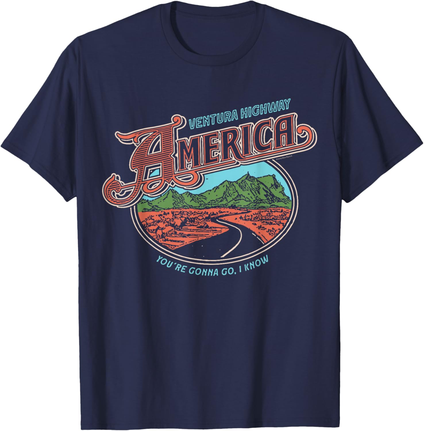 Official America the Band Ventura Highway T-Shirt - T-Shirt | Navy