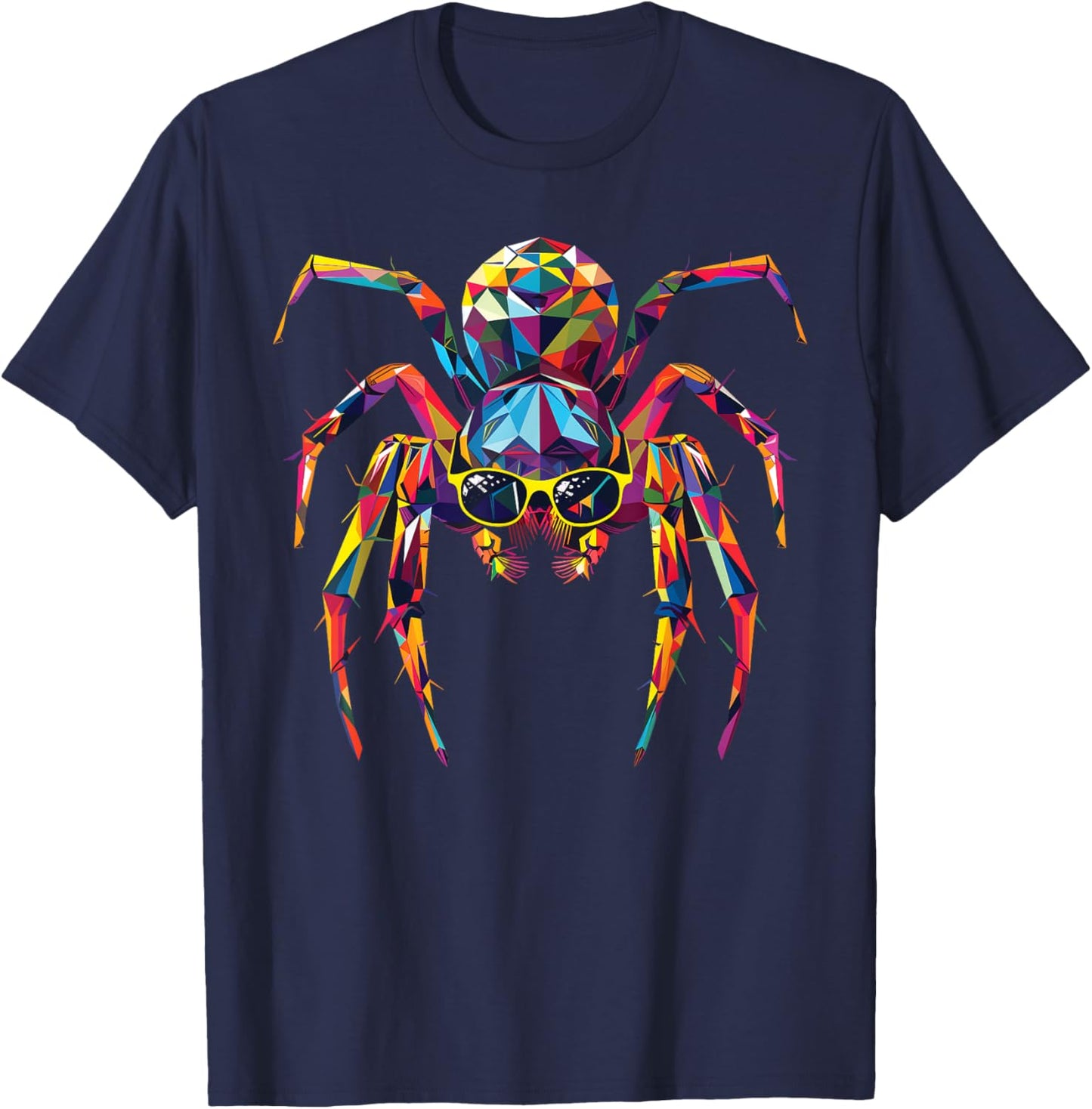 Spider Dad Mom Cool Sunglasses - Spider T-Shirt - T-Shirt | Navy