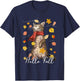 Hello Fall Cat Shirt Cat Autumn Leaves Kitten Lover Men Women Kids T-Shirt - T-Shirt | Navy