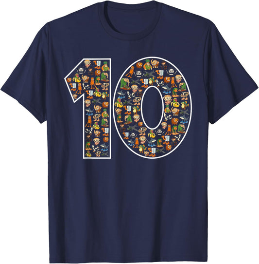 Italian Brainrot Ballerina Character 10th Birthday Meme Mix T-Shirt - T-Shirt | Navy