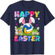 Volleyball Player Easter Egg Hunt Bunny Ear Easter T-Shirt - T-Shirt | Navy