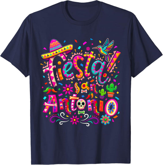 Fiesta Squad San Antonio Texas Cinco De Mayo Lets Fiesta T-Shirt - T-Shirt | Navy