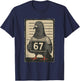 Funny Six Seven Meme 67 Pigeon Mugshot Viral Internet Trend T-Shirt - T-Shirt | Navy
