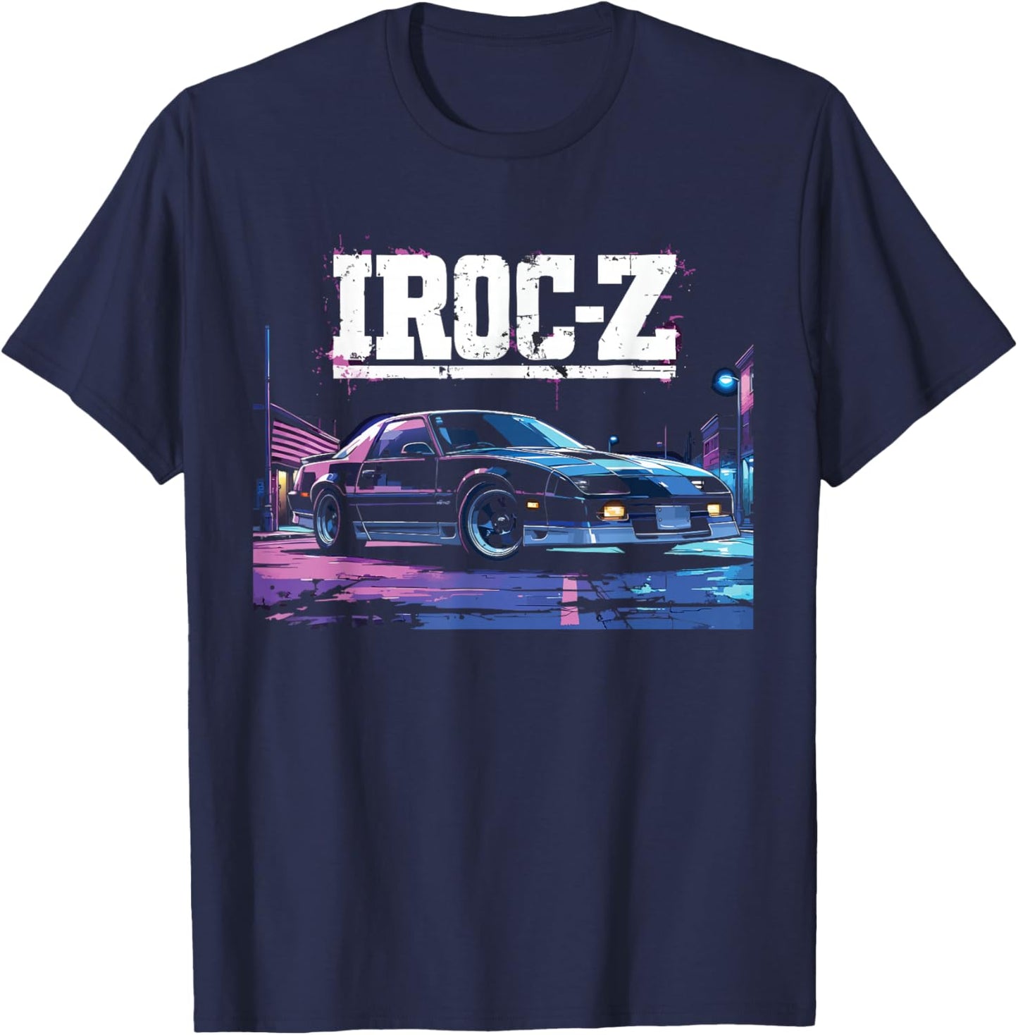 1985 IROC Z28 City Night Z28 IROC-Z Muscle Car USA Patriotic T-Shirt - T-Shirt | Navy