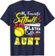 My Favorite Softball Player calls me Aunt Mothers day T-Shirt - T-Shirt | Navy