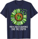 Motivational Support Warrior Mental Health End The Stigma T-Shirt - T-Shirt | Navy