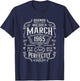 Vintage 61st Birthday Legends were Born in March 1965 T-Shirt - T-Shirt | Navy
