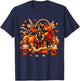 Thanksgiving German Shepherd With Gnomes Fall Pumpkins T-Shirt - T-Shirt | Navy