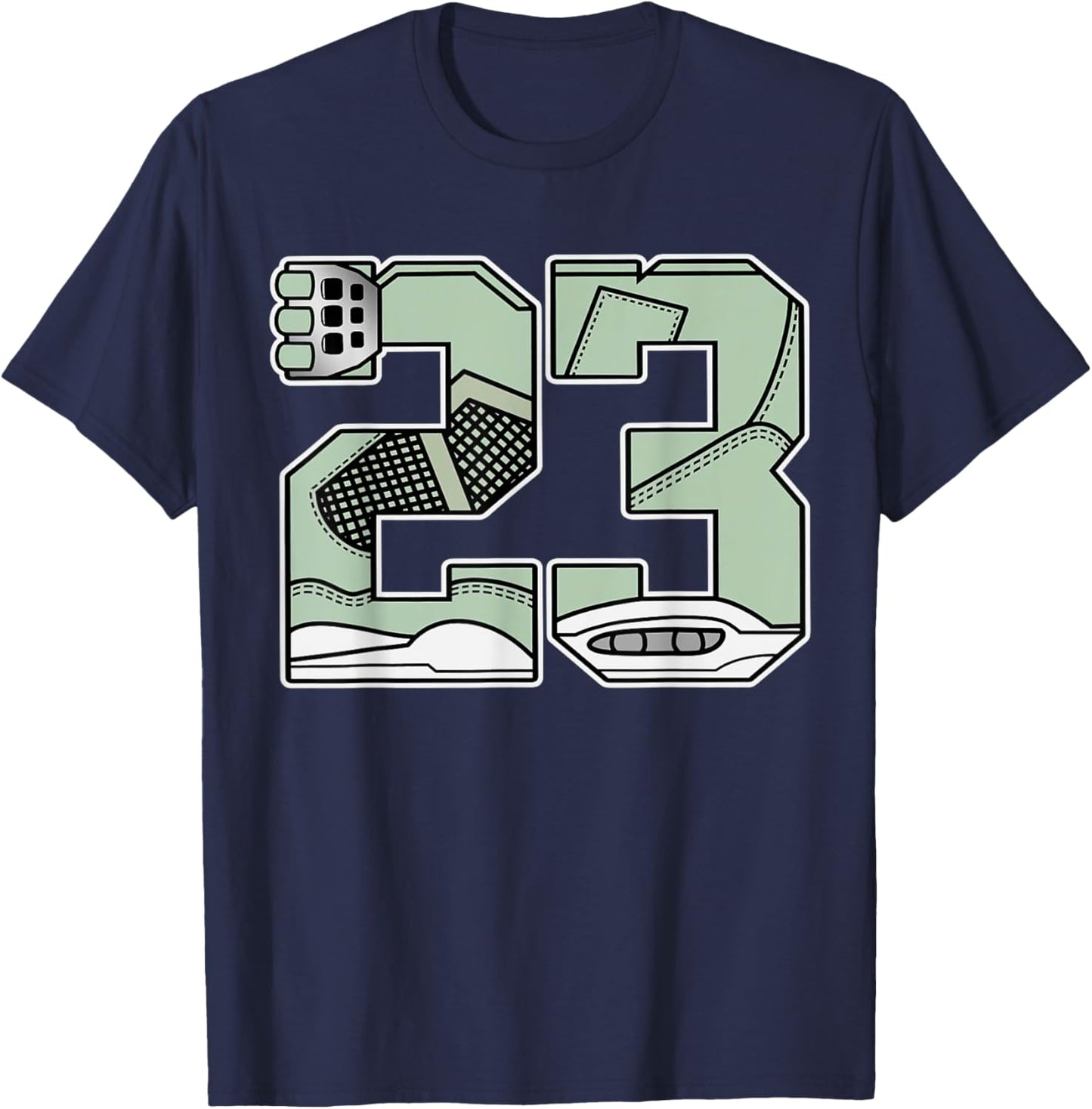 Number 23 Seafoam Abundance 4s Matching Women T-Shirt - T-Shirt | Navy