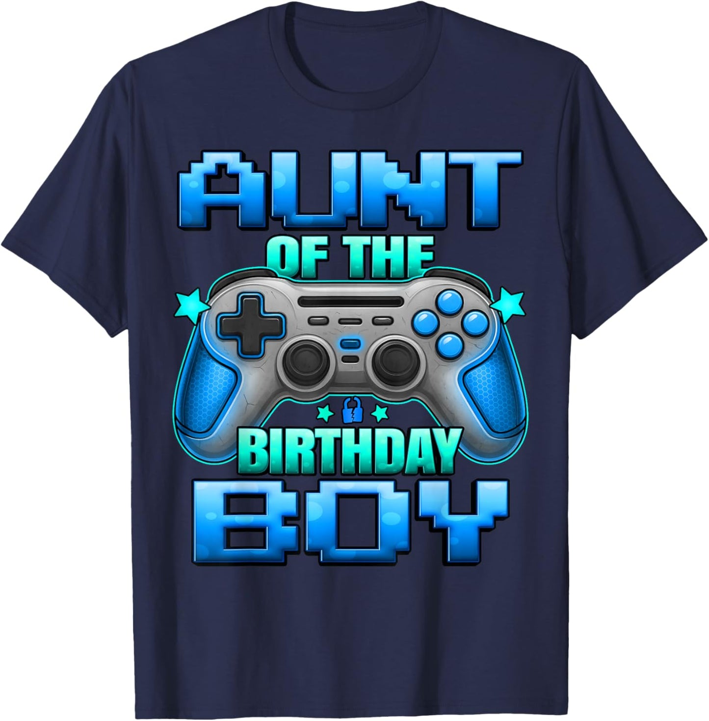 Aunt of The Birthday Boy Matching Family Aunty T-Shirt - T-Shirt | Navy