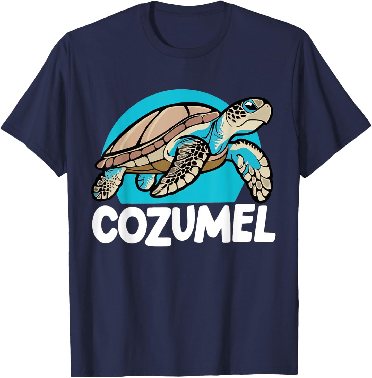 Cozumel Mexico Sea Turtle Colorful Boys Girls Toddler T-Shirt - T-Shirt | Navy