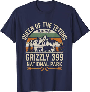Queen Of The Tetons Grizzly 399 National Park Preserve T-Shirt - T-Shirt | Navy