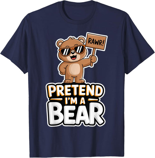 Pretend I'm A Bear T-Shirt - T-Shirt | Navy