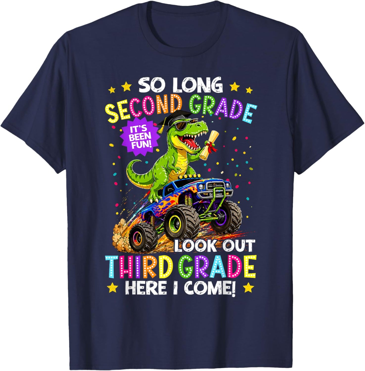 So Long 2nd Grade 3rd Grade Here I Come Graduation Boys T-Shirt - T-Shirt | Navy
