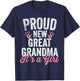 Proud New Great Grandma It's A Girl Mother Soon To Be Mom T-Shirt - T-Shirt | Navy