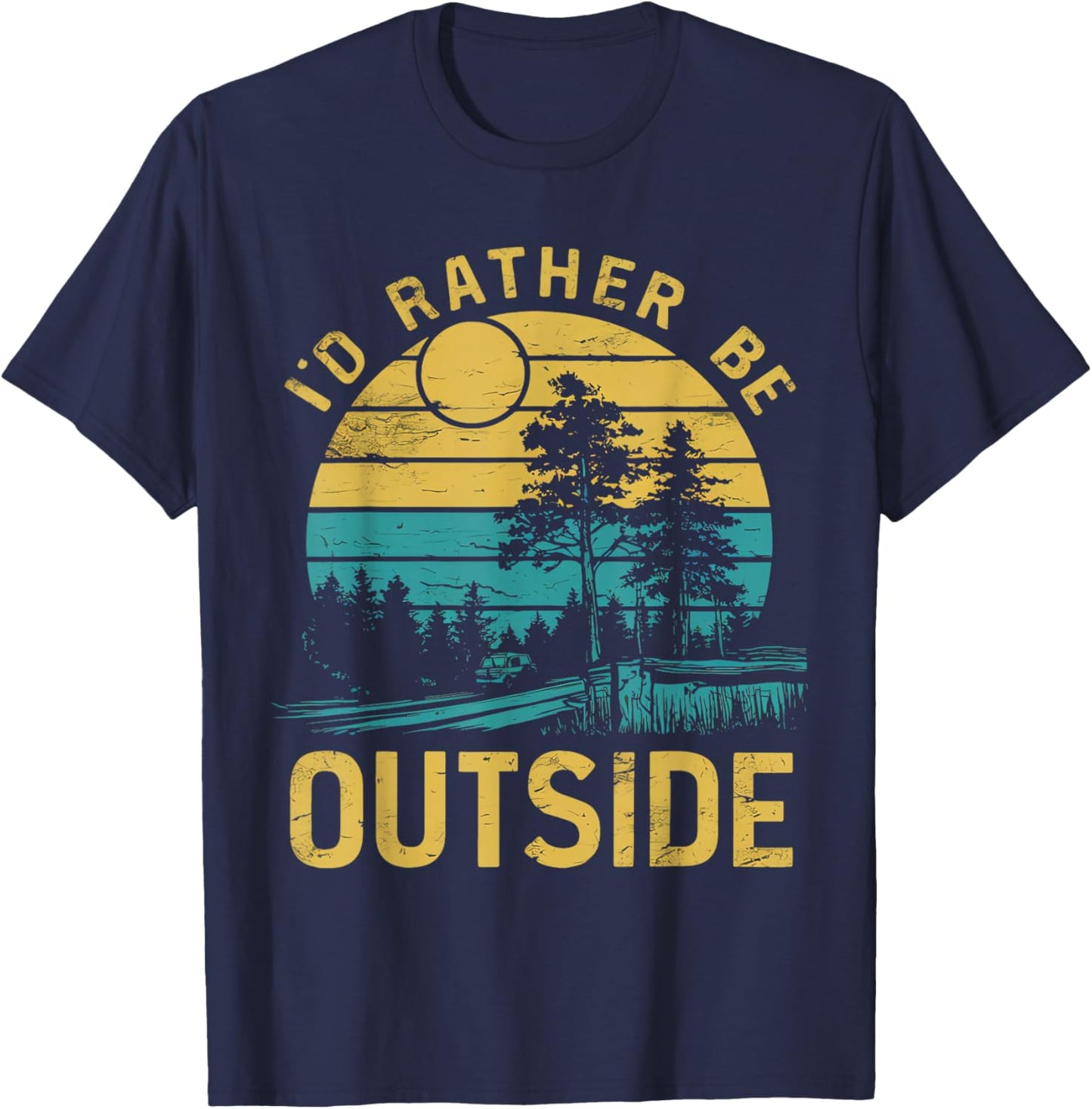 Id Rather Be Outside T-Shirt - T-Shirt | Navy