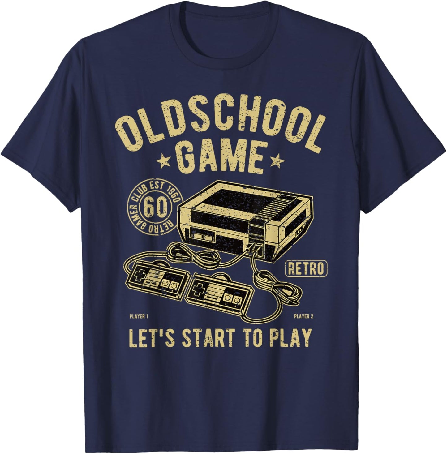 Vintage Retro 80er Jahre Old School Videospiel Stuff für Gamer T-Shirt - T-Shirt | Navy