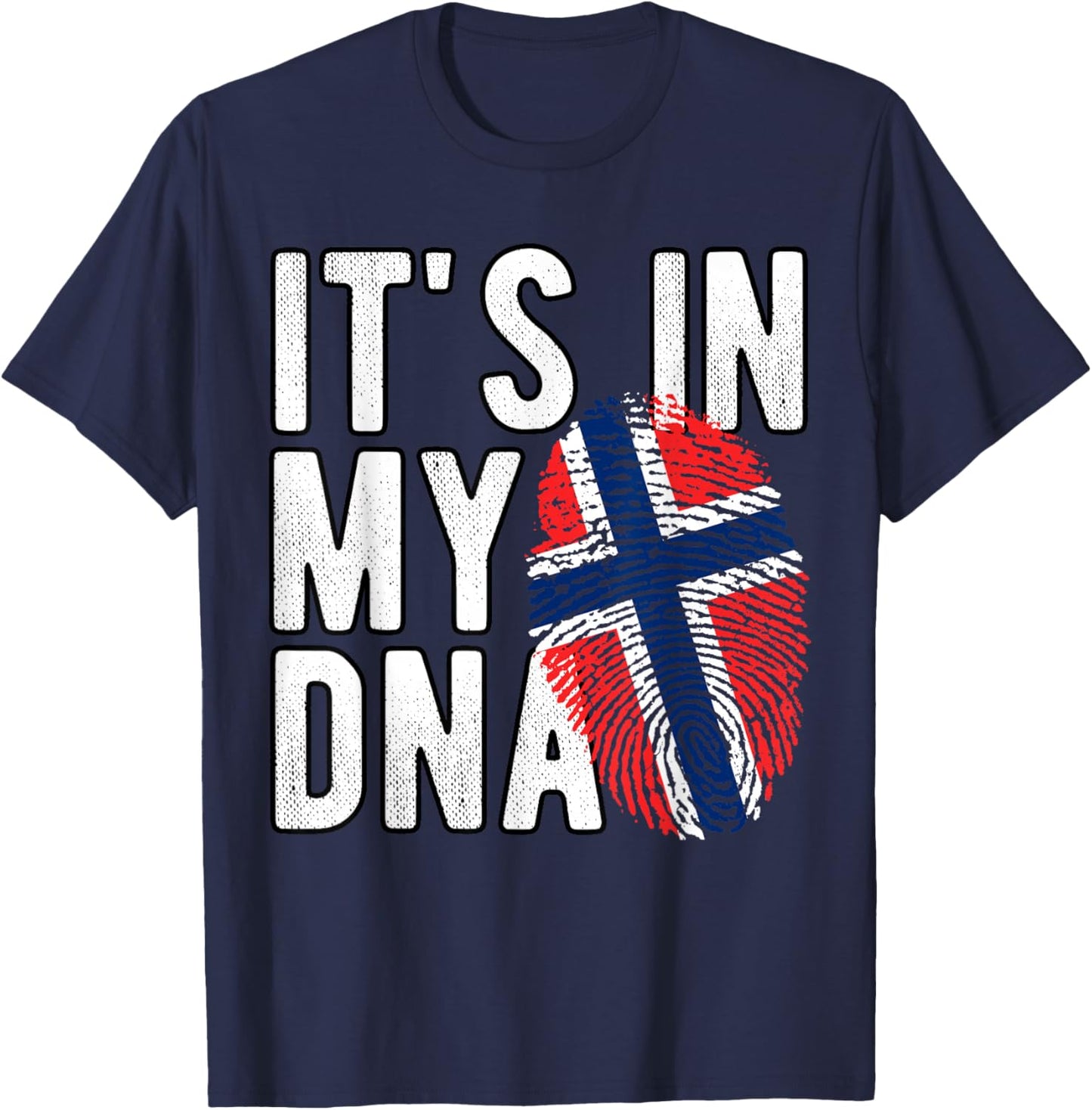 It's in My DNA Norwegian National Flag Norway Fan Heritage T-Shirt - T-Shirt | Navy
