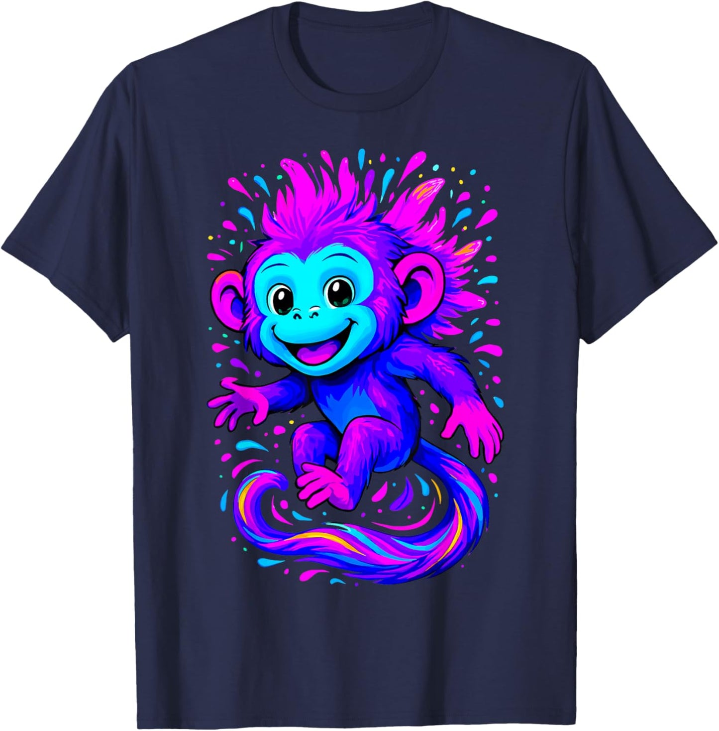 Colorful Monkey T-Shirt - T-Shirt | Navy