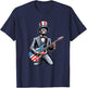 Lincoln 4th Of July Abe Merica Guitar Patriotic Lincoln Rock Men T-Shirt - T-Shirt | Navy
