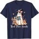 Ghost Reading Book Coquette Bow Halloween Girl Kid Teacher T-Shirt - T-Shirt | Navy