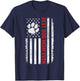 US Patriotic American Flag Best Dog Mom Ever Mother's Day T-Shirt - T-Shirt | Navy