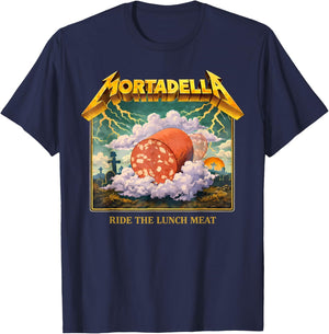Mortadella Ride The Lunch Meat Italian Food Funny T-Shirt - T-Shirt | Navy