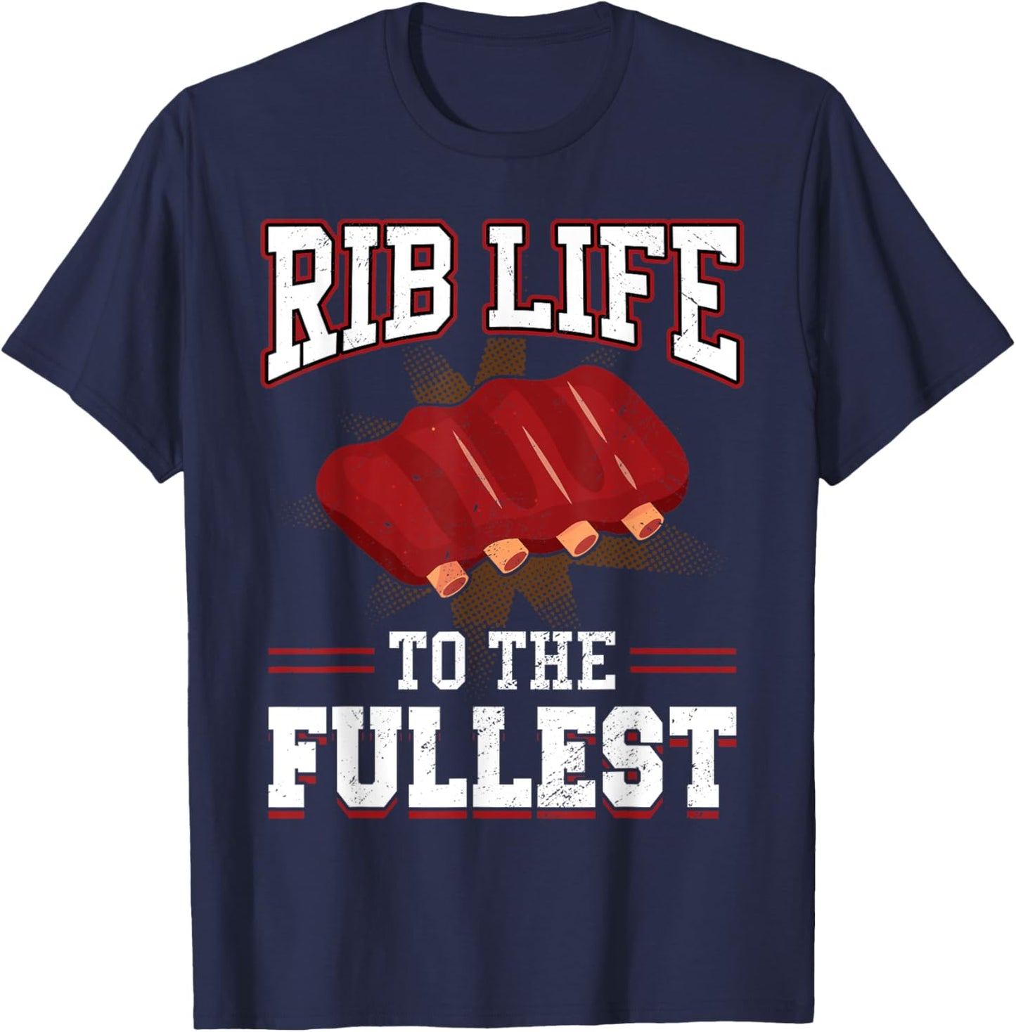 Rib Life To The Fullest BBQ T-Shirt - T-Shirt | Navy