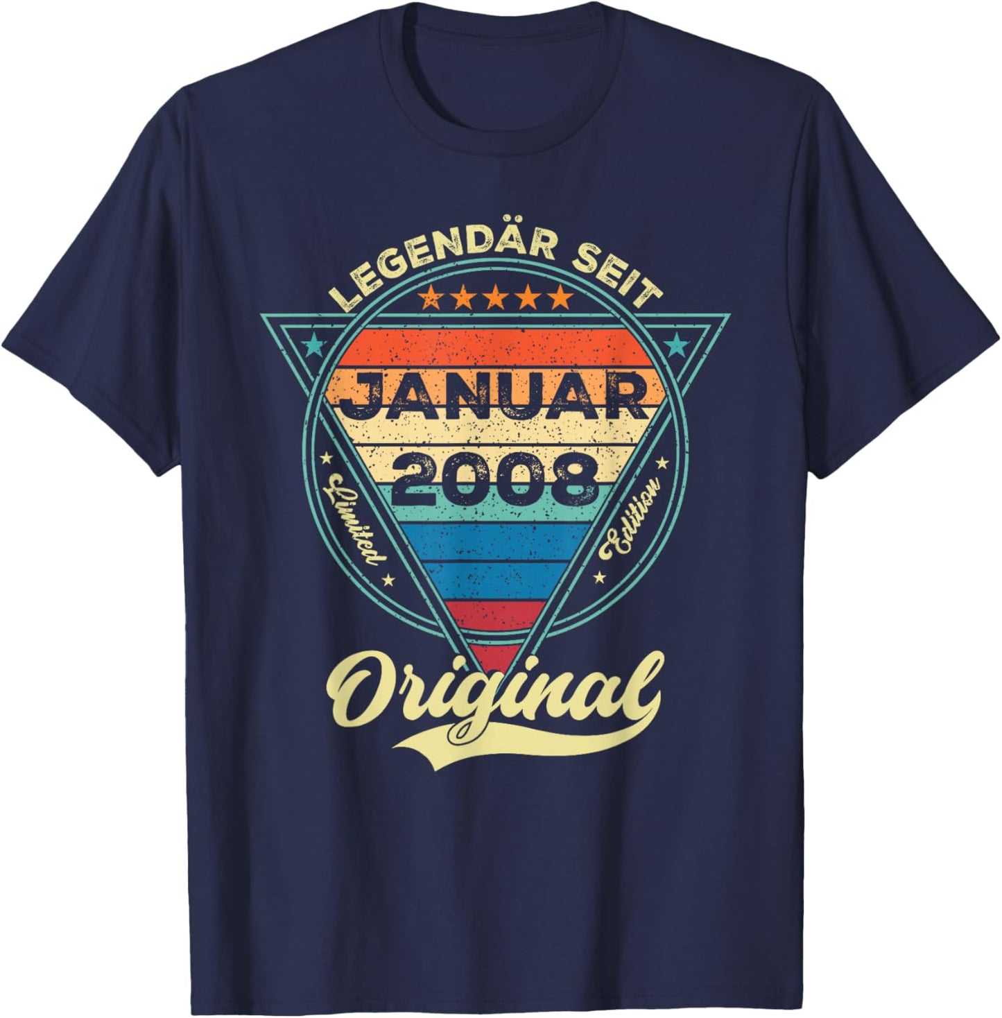 Women's Legendary Since January 2008 18th Birthday Boy 18 Years T-Shirt - T-Shirt | Navy
