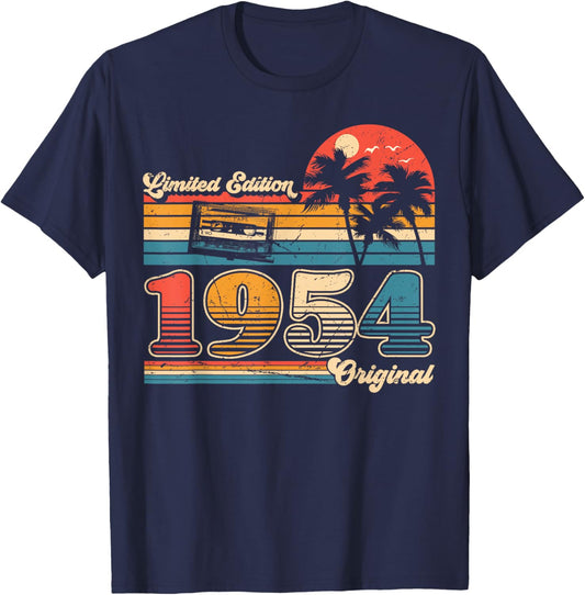 Original 1954 Vintage Anniversaire ancie Pour Hommes Femmes T-Shirt - T-Shirt | Navy