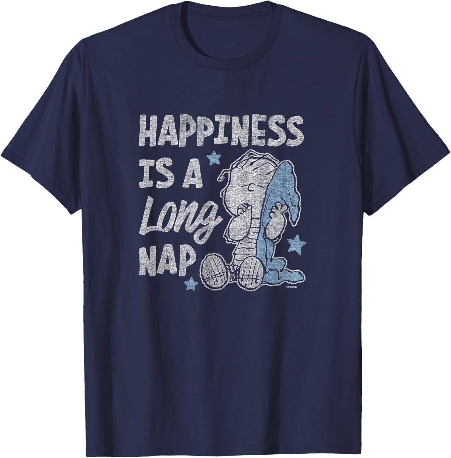 Linus Happiness is A Long Nap T-Shirt - T-Shirt | Navy